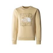 The North Face sweater beige Trui Jongens Katoen Ronde hals Printopdru...