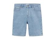 Mango Kids denim bermuda light blue denim Korte broek Blauw Effen - 16...