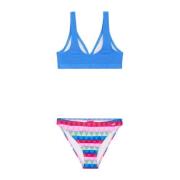 Protest crop bikini PRTCREEK JR blauw/roze Meisjes Polyester Streep - ...