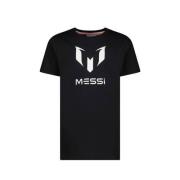 Messi T-shirt Ten met logo zwart/wit Jongens Katoen Ronde hals Logo - ...