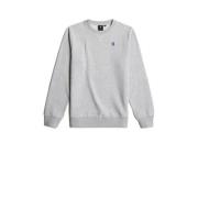 G-Star RAW gemêleerde sweater sweater straight grijs Melée - 128