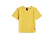 G-Star RAW T-shirt t-shirt s\s slim crop geel Meisjes Katoen Ronde hal...