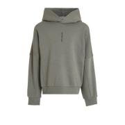 Calvin Klein hoodie met logo grijsgroen Sweater Logo - 128