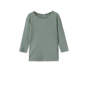 NAME IT MINI ribgebreide longsleeve NMFKAB Groen Meisjes Stretchkatoen...