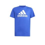 adidas Sportswear T-shirt met logo kobaltblauw/wit Jongens/Meisjes Kat...