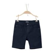 s.Oliver casual short donkerblauw Korte broek Jongens Stretchkatoen Ef...