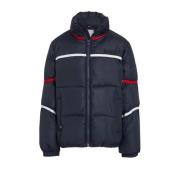 Tommy Hilfiger gewatteerde jas donkerblauw/wit/rood Jongens Polyester ...