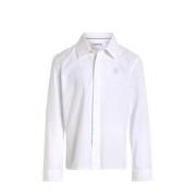 Calvin Klein overhemd wit Jongens Katoen Klassieke kraag Effen - 176