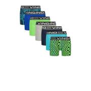 Vingino boxershort Graphic - set van 7 blauw/multicolor Jongens Stretc...