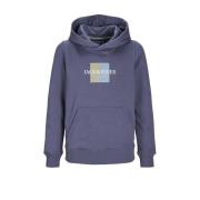 JACK & JONES JUNIOR hoodie JORFREDERIKSBERG met printopdruk middenblau...