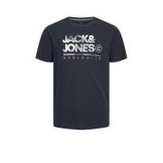 JACK & JONES JUNIOR T-shirt JJLUKE met logo donkerblauw Jongens Katoen...