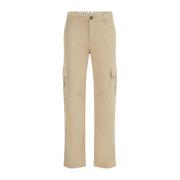 WE Fashion Blue Ridge straight fit cargobroek zand Beige Jongens Stret...