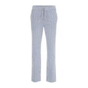 WE Fashion gestreepte slim fit broek lichtblauw Jongens Katoen Streep ...