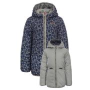 LOOXS little reversible gewatteerde winterjas met all over print grijs...