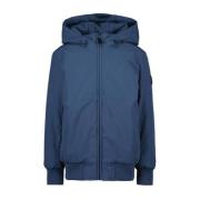 Airforce gewatteerde winterjas van polyester middenblauw Effen - 104