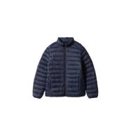 Mango Kids gewatteerde tussenjas donkerblauw Jongens Polyamide Opstaan...