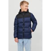 JACK & JONES JUNIOR gewatteerde winterjas JJETOBY van polyester donker...