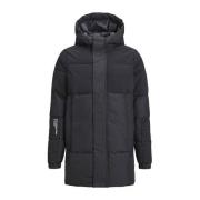 JACK & JONES JUNIOR gewatteerde winterjas JJEFORCE zwart Jongens Dons ...