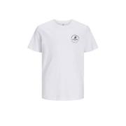 JACK & JONES JUNIOR T-shirt JJESWIFT met printopdruk wit Jongens Katoe...