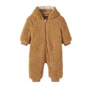 NAME IT BABY teddy babypak camel Jas Bruin Meerkleurig - 62/68