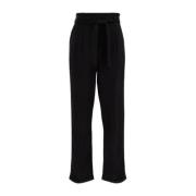 WE Fashion tapered fit broek zwart Meisjes Viscose Effen - 158