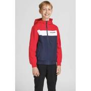 JACK & JONES JUNIOR zomejas JJERUSH rood Jongens Polyester Capuchon Ef...