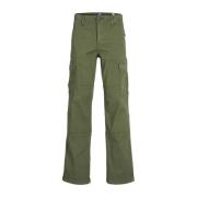 JACK & JONES JUNIOR loose fit cargobroek JPSTKANE JJHARLOW Groen Jonge...