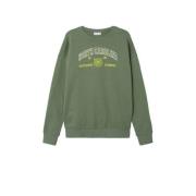 NAME IT KIDS sweater NKMLAMANE met printopdruk mosgroen Printopdruk - ...