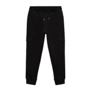 Mango Kids joggingbroek zwart Jongens Sweat Effen - 128