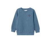 NAME IT MINI sweater NMMVIMO helderblauw Effen - 110