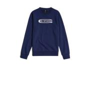 G-Star RAW sweater blauw Trui Backprint - 176 | Trui van G-Star RAW