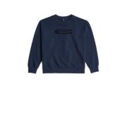 G-Star RAW sweater sweater ub donkerblauw/zwart Meisjes Katoen Ronde h...