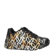 Skechers Uno Lite sneakers zwart Meisjes Imitatieleer All over print -...