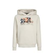 JACK & JONES JUNIOR hoodie met logo beige Sweater Logo - 140