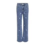 KIDS ONLY GIRL wide leg jeans KOGJUICY Blauw Meisjes Stretchdenim Effe...