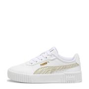 Puma Carina 2.0 Zebra sneakers wit/zand/goudkleurig Jongens/Meisjes Im...