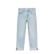 Mango Kids straight fit jeans changeant blauw Jongens Denim Effen - 12...