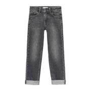 Mango Kids straight fit jeans changeant grijs Jongens Denim Effen - 14...