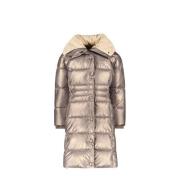 Like Flo quilted gewatteerde winterjas Abby champagne metallic Goud Me...