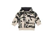 Quapi hoodie zwart Trui Jongens Sweat Capuchon All over print - 68