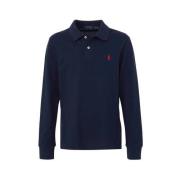 POLO Ralph Lauren polo met borduursels donkerblauw Jongens Katoen Polo...