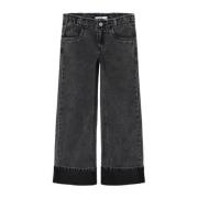 NAME IT KIDS wide leg jeans NKFROSE dark grey denim Grijs Effen - 134