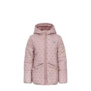 LOOXS little gewatteerde winterjas met all over print roze Meisjes Pol...