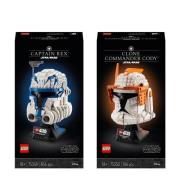 LEGO Star Wars Captain Rex Helm 75349 + Clone Commander Cody Helm 7535...