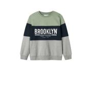 NAME IT KIDS sweater groen Trui Tekst - 122/128 | Trui van NAME IT