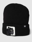 Beanie met motiefstitching, model 'PANTHER VISION'