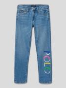 Jeans met labelstitching, model 'PAMINAS'