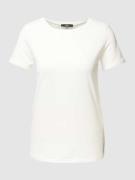 T-shirt in wit met ronde hals, model 'MULTIB'