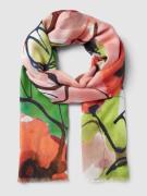 Sjaal met all-over print en dunne verstelbare bandjes