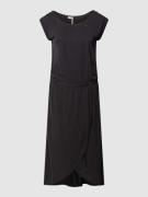Midi-jurk met strikceintuur, model 'ETHANY'